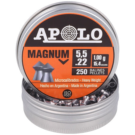 Apolo Pellets Apolo Magnum (15,40 gr) Cal. 5.5 # 13003 - طلقات بنادق هوائية