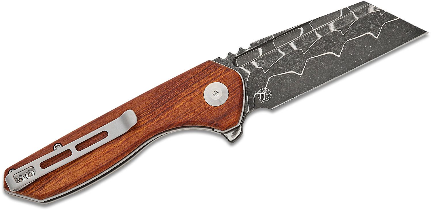 CIVIVI KNIVES EXONE DAMASCUS, GUIBOURTIA WOOD HANDLE #C23036-DS1