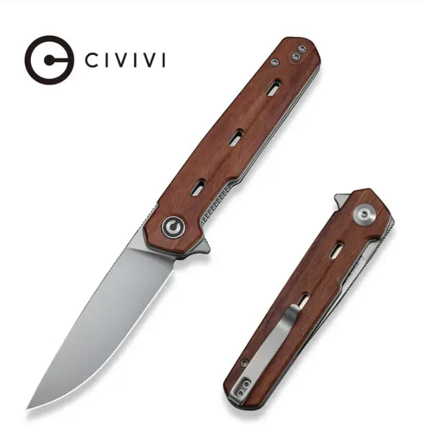 CIVIVI Navo Flipper Knife Guibourtia Wood Handle #C25015B-1