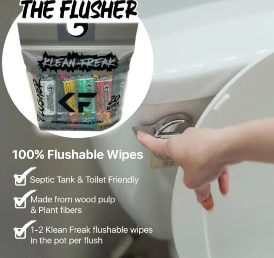 Klean Freak - The Flusher wipes - 20 Pack - Spearmint Rush