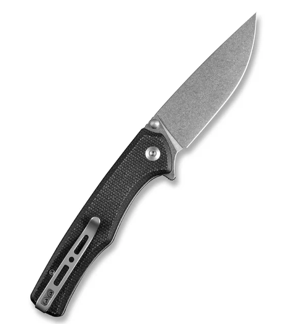 SENCUT Crowley Flipper & Button Lock & Thumb Stud Knife Micarta Handle #S21012-2