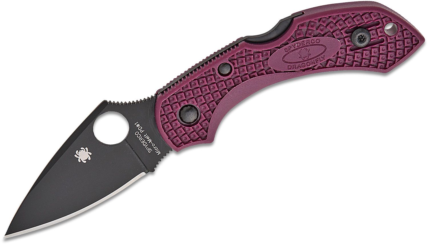 Spyderco Dragonfly 2 Lightweight Sprint Run Burgundy FRN Handles Lockback #C28BGBKP2