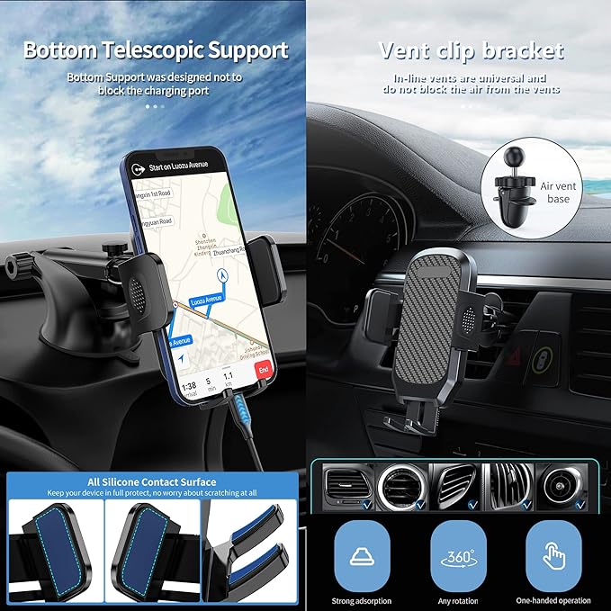 7MD Car Universal Windshield Phone Holder #10136