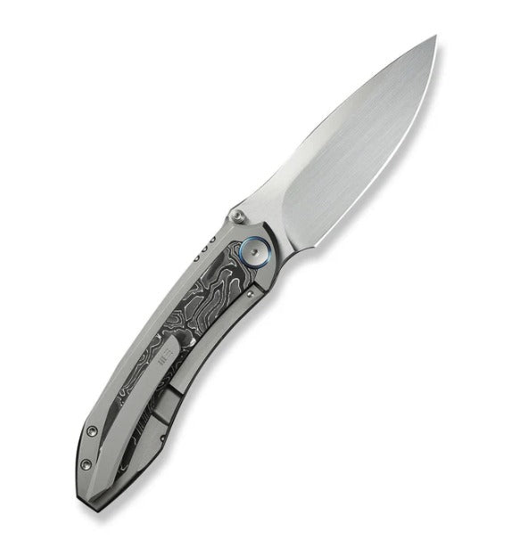 WEKNIFE Winsome Thumb Stud & Front Flipper Knife Titanium & Carbon Fiber Handle #WE23092-2