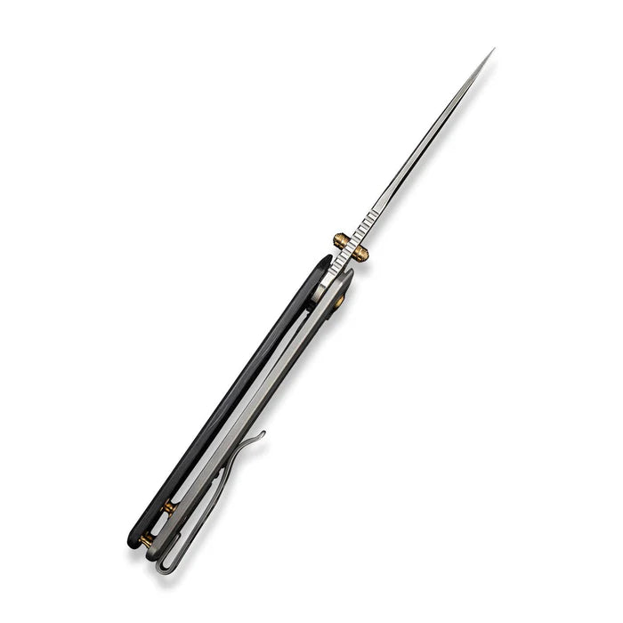 WEKNIFE Subjugator Flipper & Thumb Stud Knife Titanium & Carbon Fiber Handle #WE21014D-1
