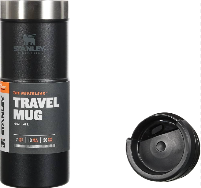 Stanley CLA Neverleak Travel Mug 473ml/16oz M.Black #10-09851-007