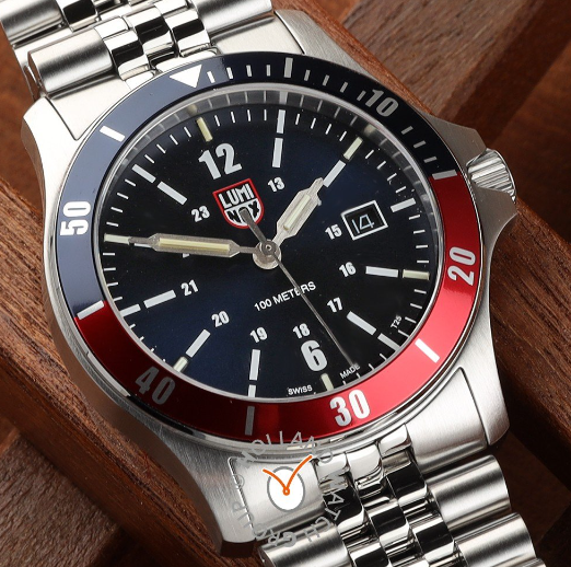 LUMINOX SPORT TIMER STAINLESS STEEL BLUE - RED 42mm #XS.0914