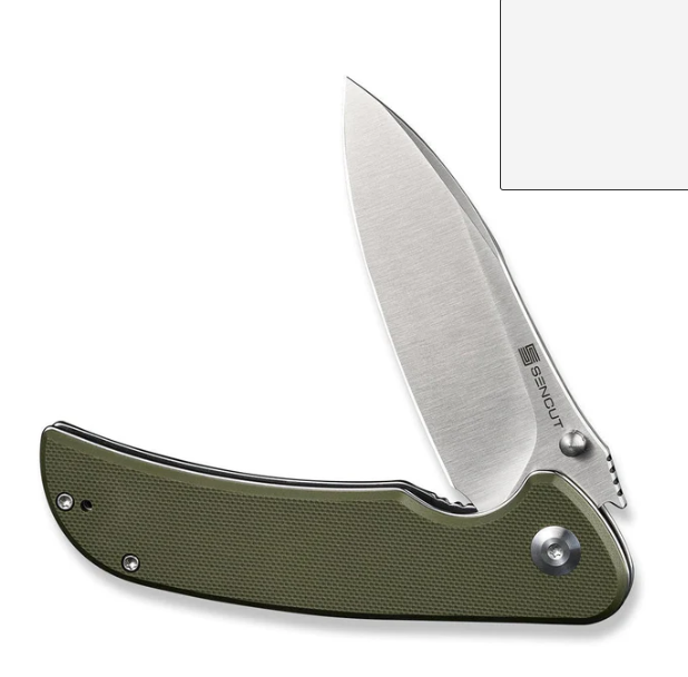 SENCUT Borzam Folding Knife - OD Green G10 #S23077-1