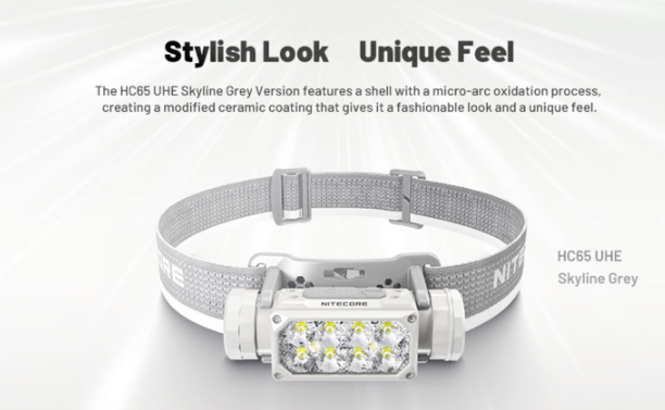 Nitecore HC65 UHE 2000 Lumen - Headlampe Grey