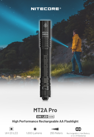 Nitecore MT2A Pro EDC Flashlight, 1000 Lumen