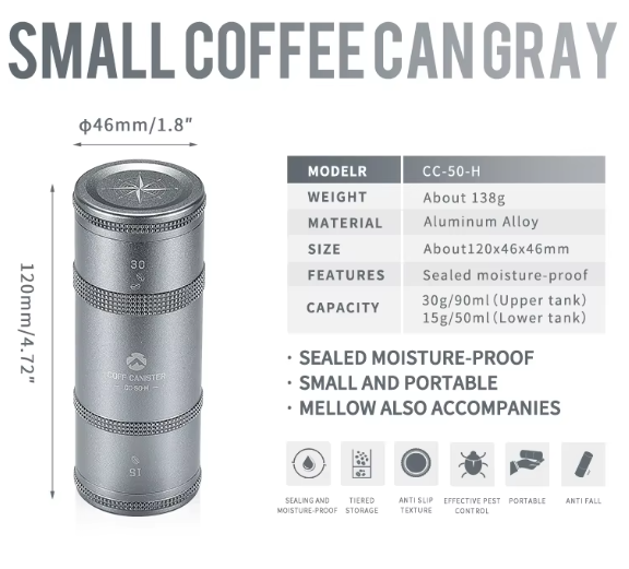 Gray Coffee Can (S) #CC-50-H
