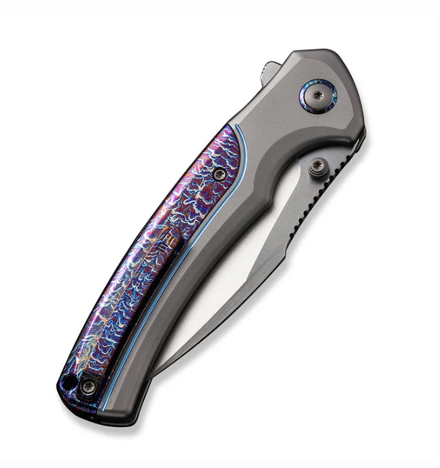 WEKNIFE Ziffius Flipper & Thumb Stud & Button Lock Knife Titanium Handle #WE22024D-4