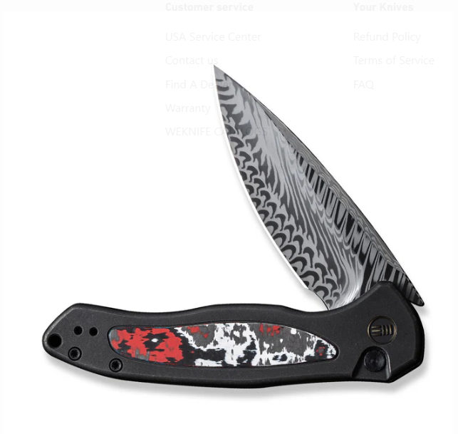 WEKNIFE Button Lock Kitefin Flipper Knife Titanium & FatCarbon Fiber Handle #WE19002N-DS1