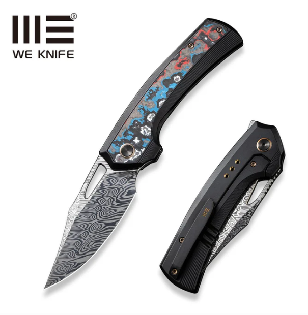 WEKNIFE Nefaris Flipper & Thumb Hole Knife Titanium & FatCarbon Fiber Handle #WE22040F-DS1