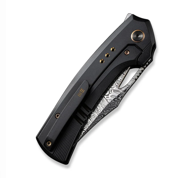 WEKNIFE Nefaris Flipper & Thumb Hole Knife Titanium & FatCarbon Fiber Handle #WE22040F-DS1