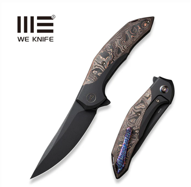 WEKNIFE Merata Flipper Knife Titanium & Carbon Fiber Handle #WE22008B-1