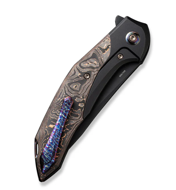WEKNIFE Merata Flipper Knife Titanium & Carbon Fiber Handle #WE22008B-1