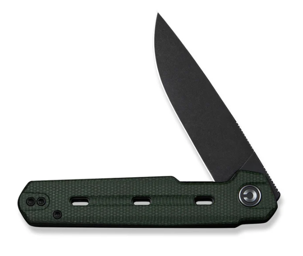 CIVIVI Navo Flipper Knife Green Canvas Micarta Handle #C25015A-2