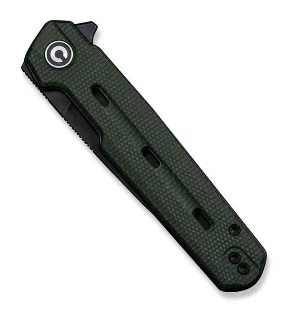 CIVIVI Navo Flipper Knife Green Canvas Micarta Handle #C25015A-2