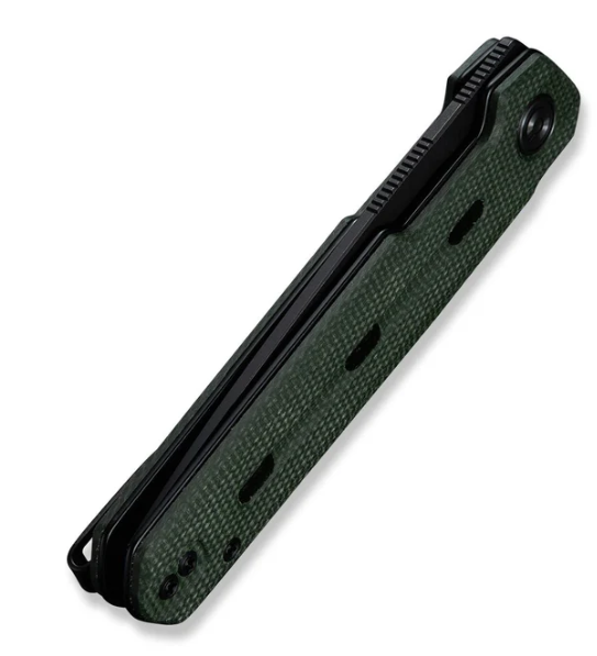 CIVIVI Navo Flipper Knife Green Canvas Micarta Handle #C25015A-2