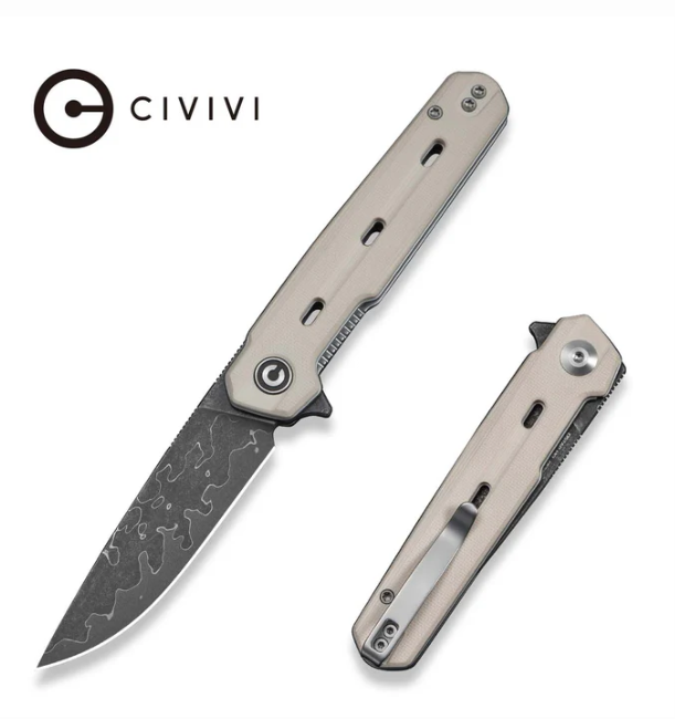 CIVIVI Navo Flipper Knife Ivory G10 Handle #C25015A-DS1