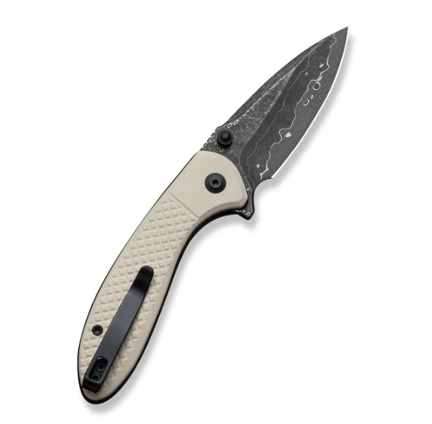 CIVIVI Faeger Flipper & Thumb Stud & Button Lock Knife Milled Ivory G10 Handle #C24031-DS1