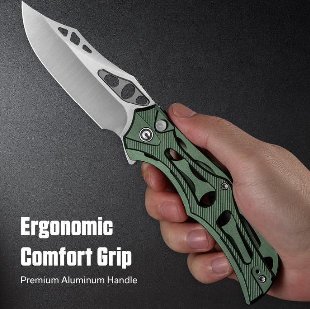 CIVIVI Biophase Flipper & Button Lock Knife Aluminum Handle #C23083-1
