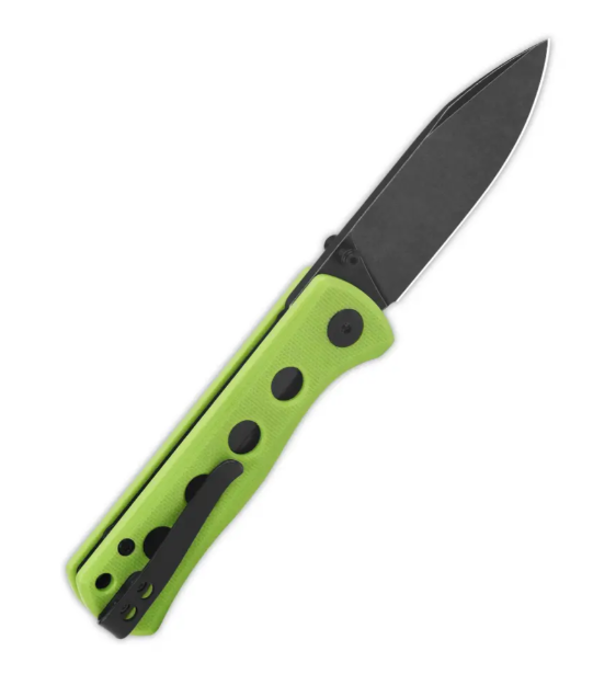 Canary folde Liner lock, 14C28N black stonewashed, Neon G10 #QS150-C2