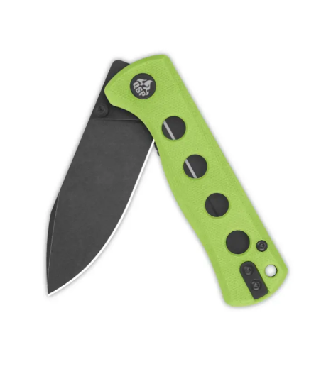 Canary folde Liner lock, 14C28N black stonewashed, Neon G10 #QS150-C2
