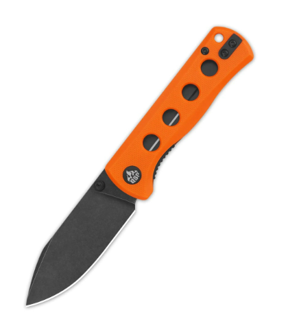 Canary folde Liner lock, 14C28N black stonewashed,Orange G10 #QS150-B2