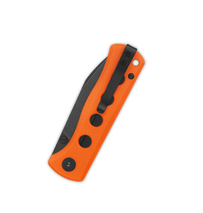Canary folde Liner lock, 14C28N black stonewashed,Orange G10 #QS150-B2