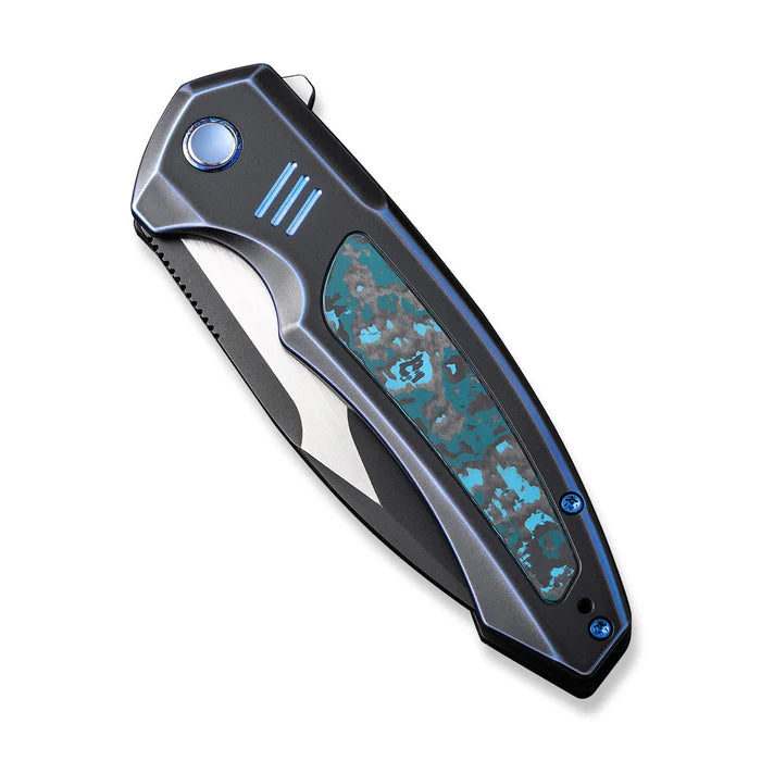 WEKNIFE Hyperactive Flipper Knife Titanium & FatCarbon Fiber Handle #WE23030-3