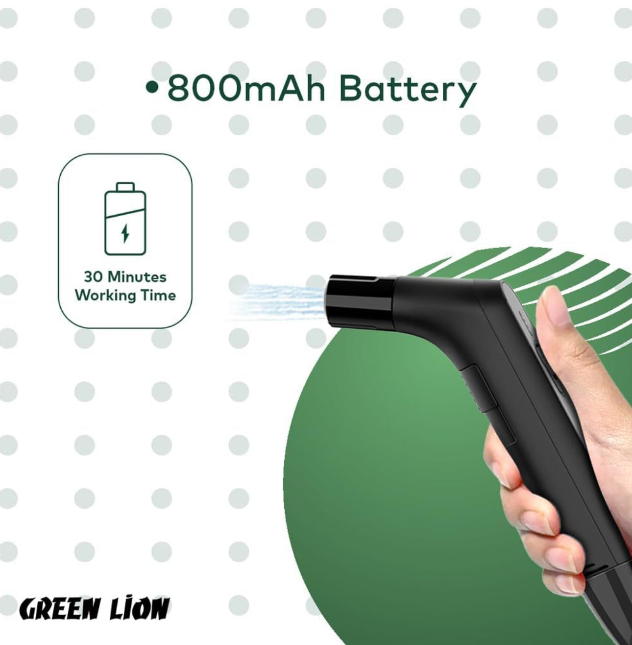 Green Lion Compact Bidet Sprayer 800mAh