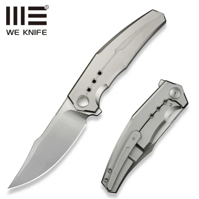 WEKNIFE Kyklos Flipper Knife Gray Titanium Handle #WE23086-4