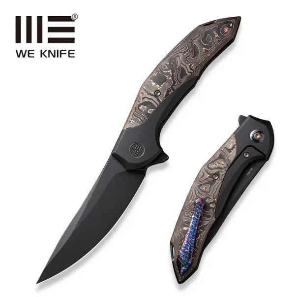 WEKNIFE Merata Flipper Knife Titanium & Carbon Fiber Handle #WE22008B-1