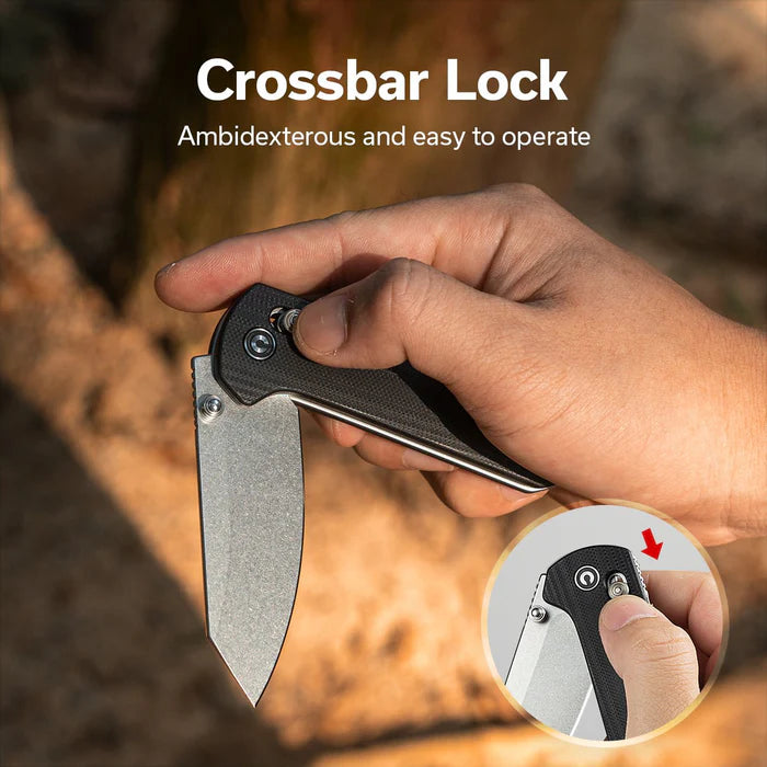 CIVIVI Yonder Thumb Stud & Crossbar Lock Knife G10 Handle #C23073-1
