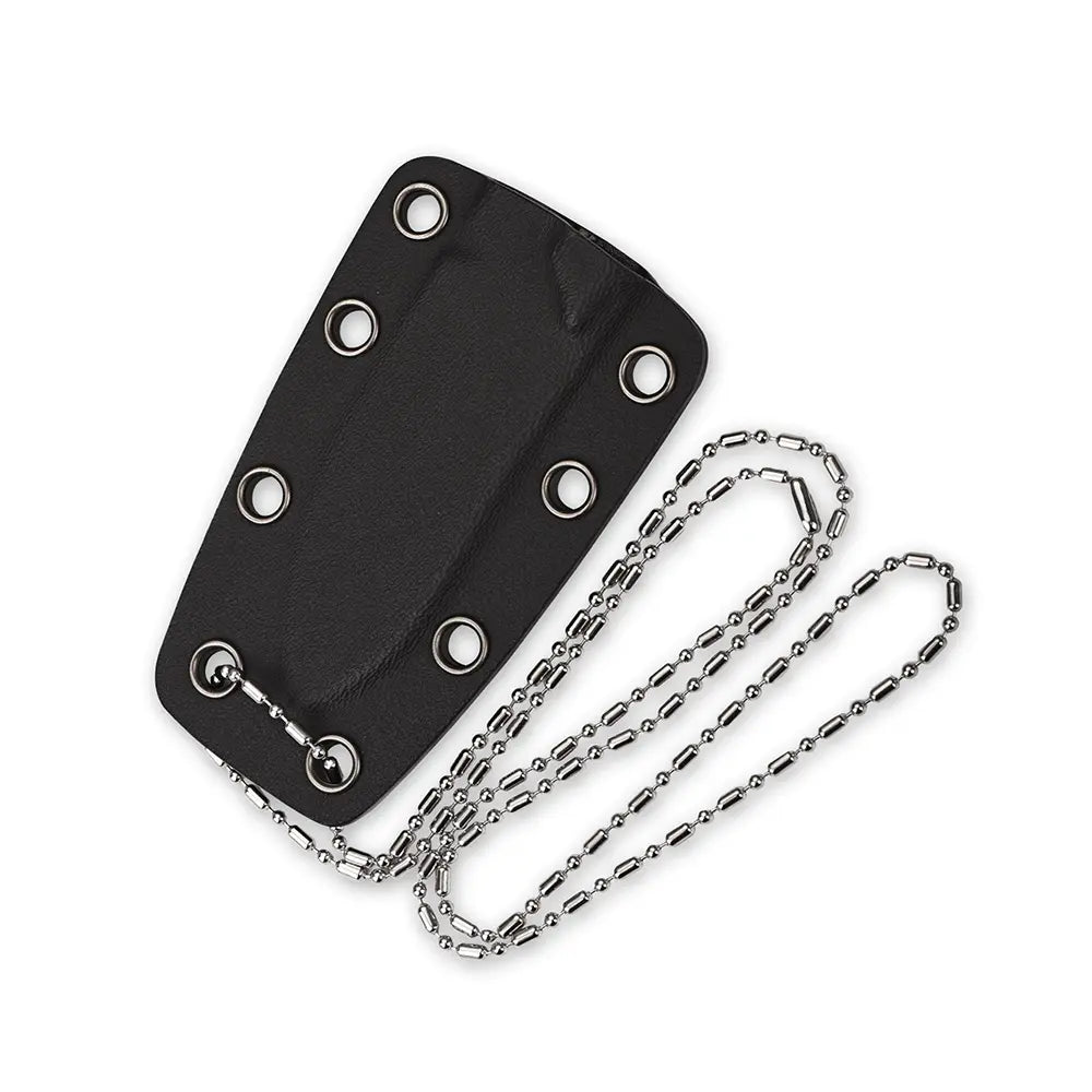 Neckmuk Neck knife, D2 satin, Black G10, w/ necklace Kydex sheath #QS125-A