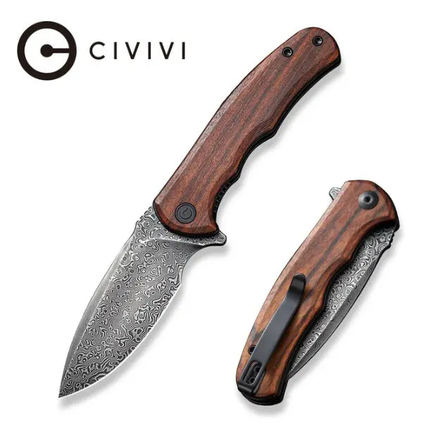 CIVIVI Mini Praxis Flipper Knife Wood Handle #C18026C-DS1