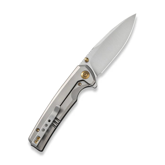 WEKNIFE Subjugator Flipper & Thumb Stud Knife Titanium & Carbon Fiber Handle #WE21014D-1