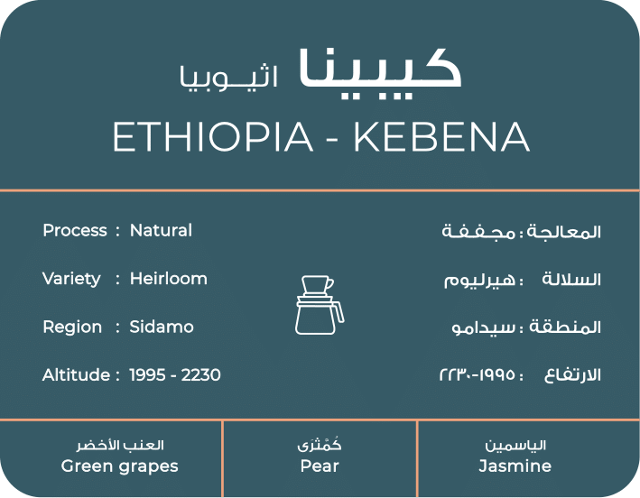 ETHIOPIA KEBENA COFFEE BEANS 250g