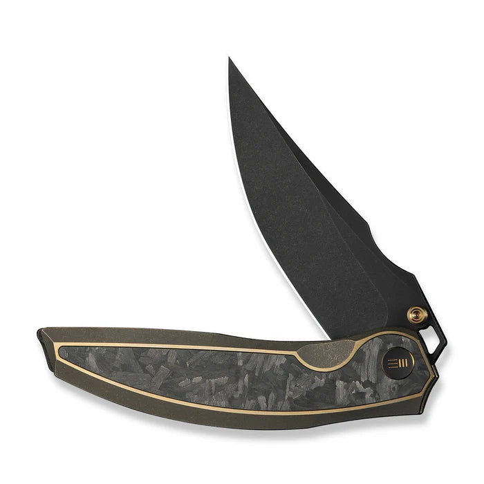 WEKNIFE Quinseris Flipper & Thumb Stud Knife Titanium & Carbon Fiber Handle #WE23093-2