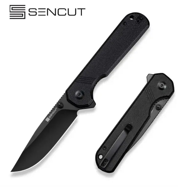 SENCUT Aetheris Flipper & Thumb Stud Knife Micarta Handle #S24095-3