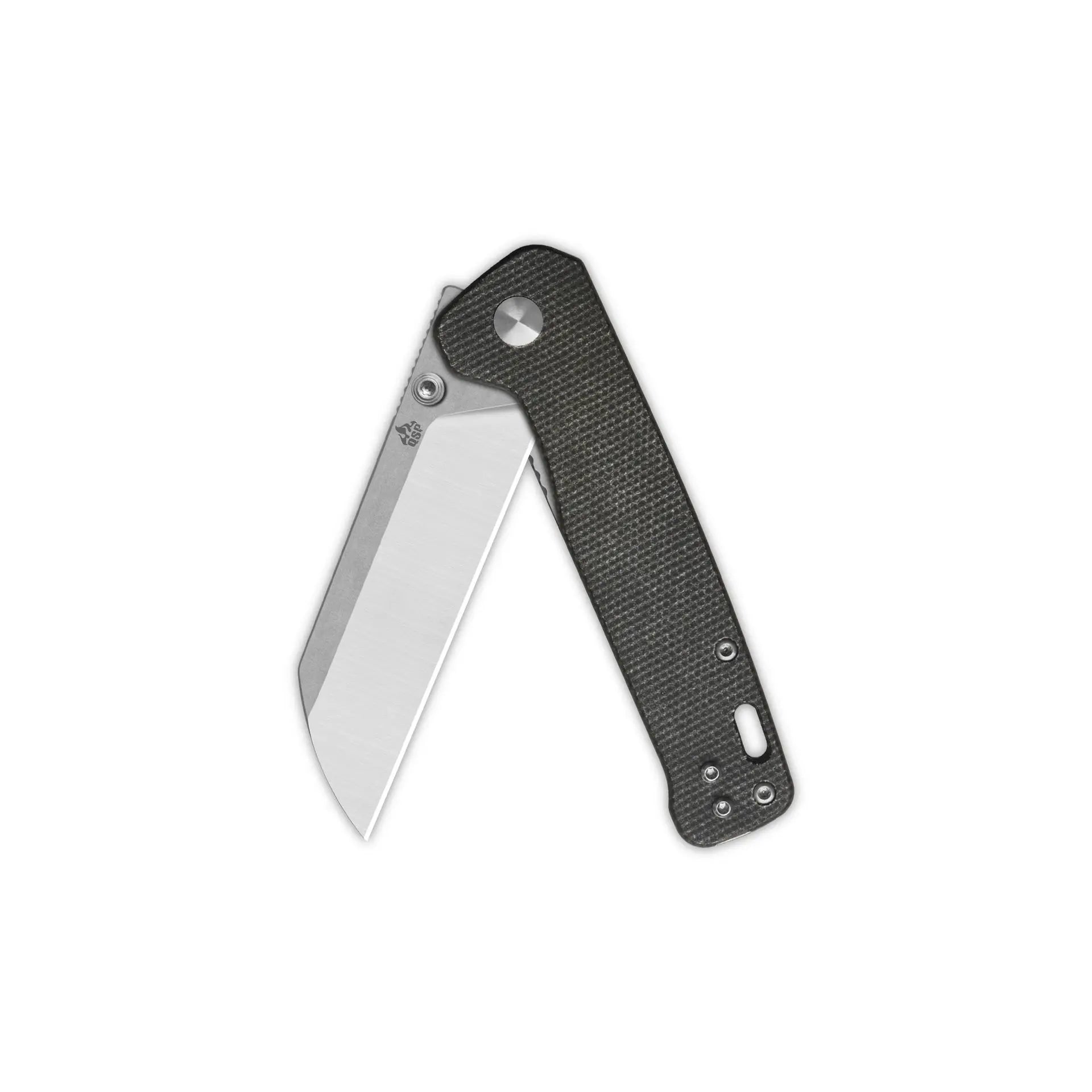 Penguin V2 Liner lock, D2 stonewashed - satin,  Dark Brown micarta #QS130V2-A1
