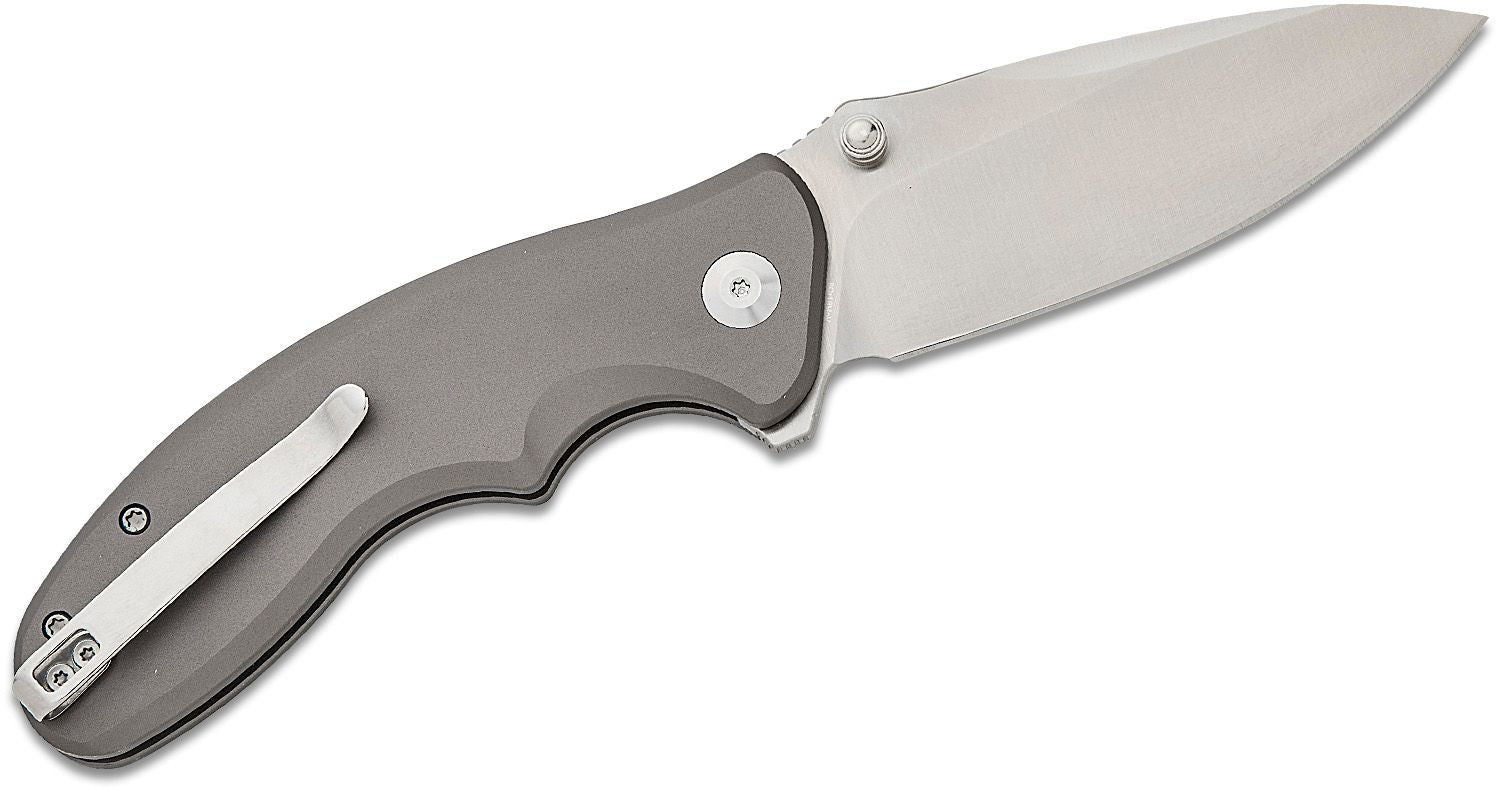 SENCUT Cybrix Folding Knife - Gray Aluminum #S23098A-2