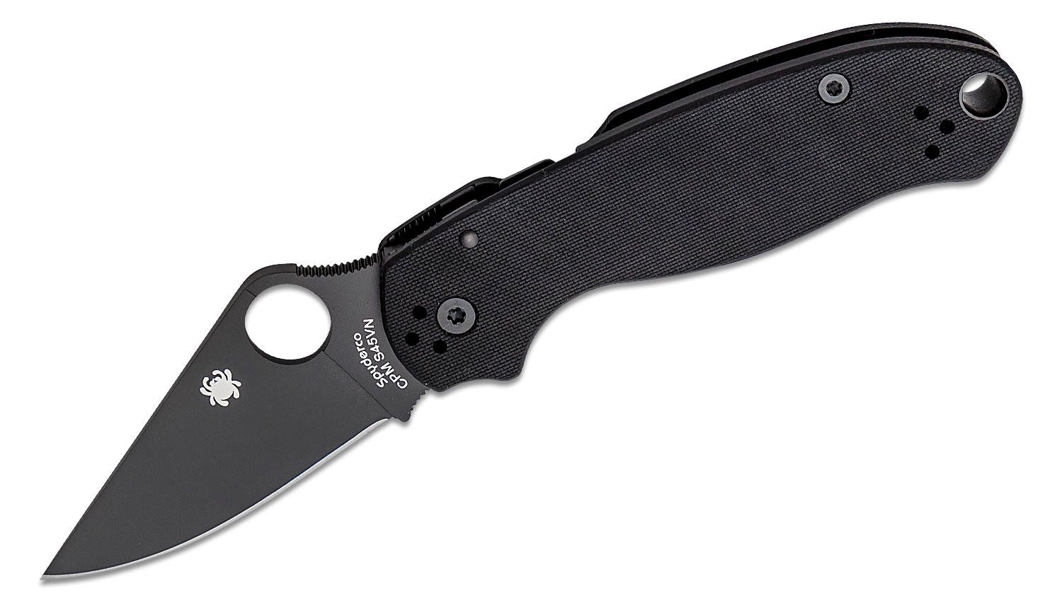 Spyderco Para 3 Folding Knife S45VN Black Plain Blade, Black G10 Handle #C223GPBK