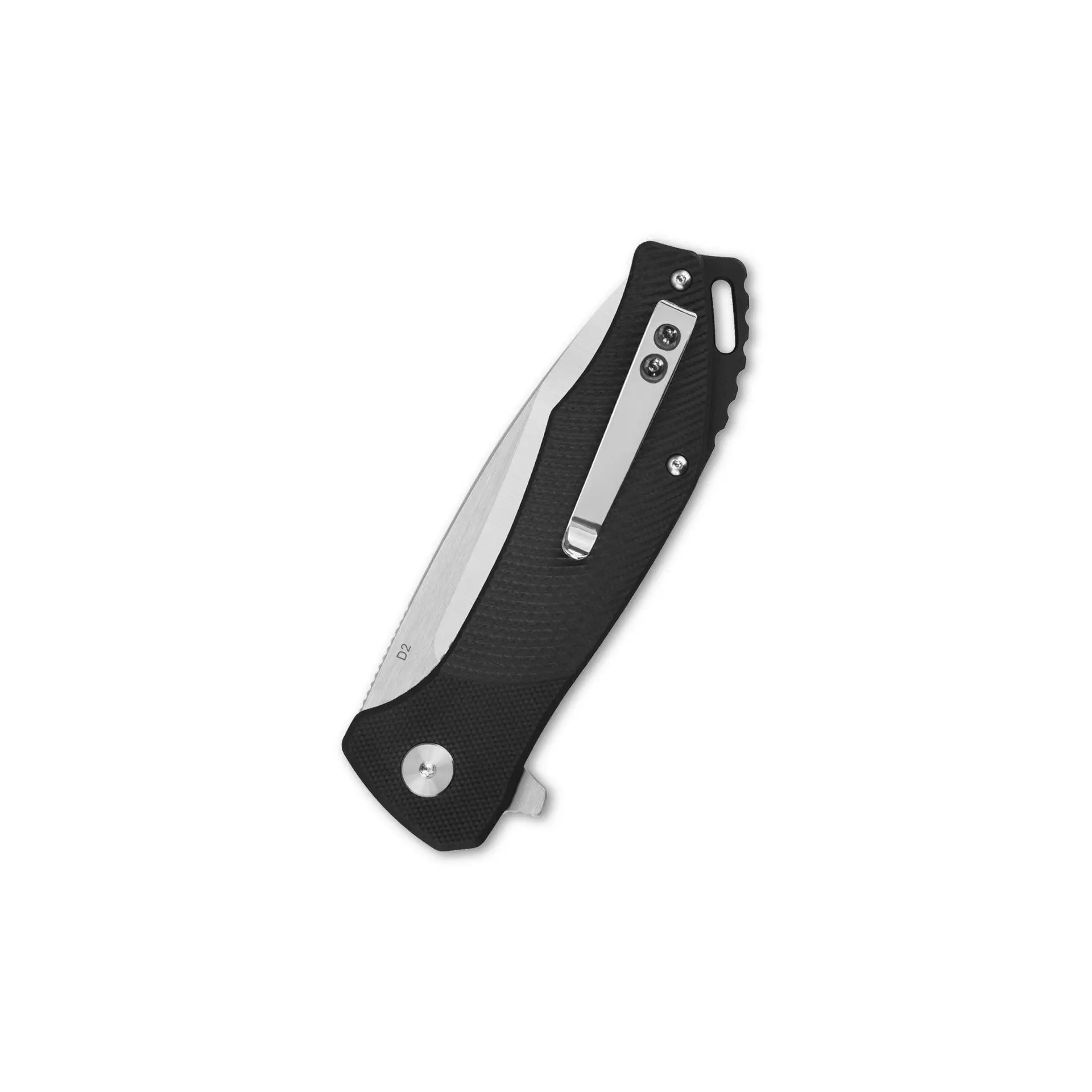 Raven Liner lock, D2 satin, Black G10 #QS122-C1