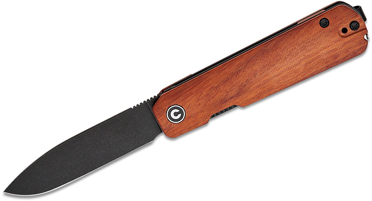 CIVIVI Ben Petersen Sendy Drop Point Folding Knife - Guibourtia Wood #