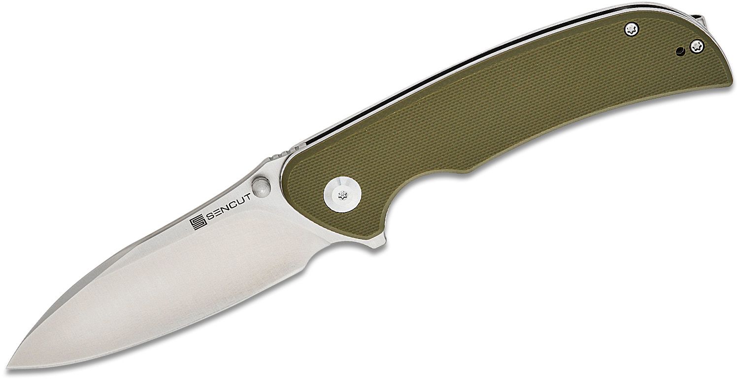 SENCUT Borzam Folding Knife - OD Green G10 #S23077-1