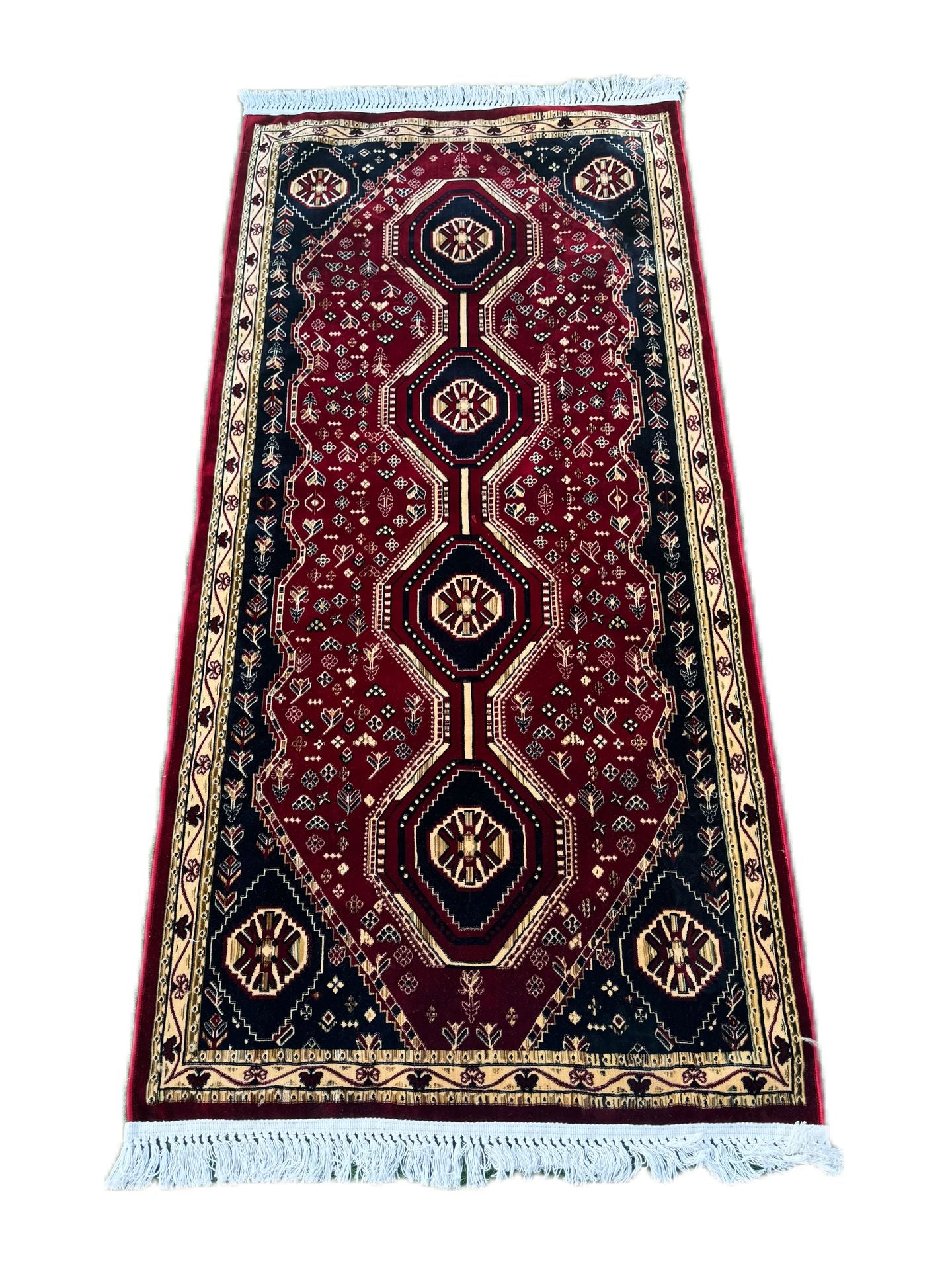 سجاد رسم افغاني نقشة 3039 لون عنابي # MADA-02-42