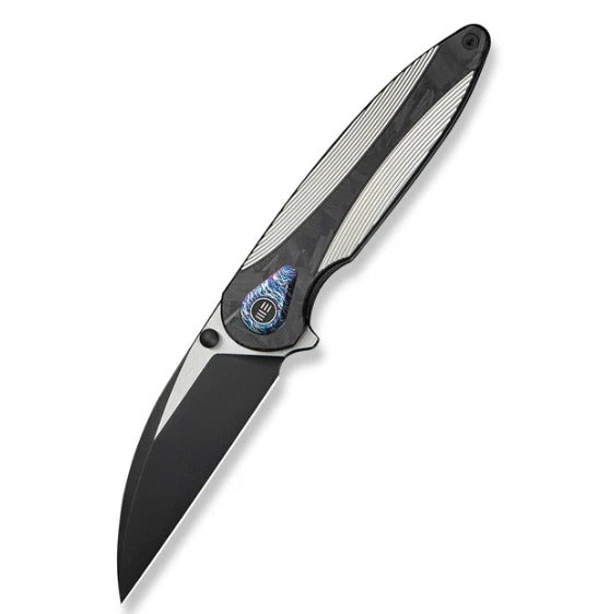 WEKNIFE Zenthra Flipper & Thumb Stud Knife Titanium & Carbon Fiber Handle #WE24021C-1